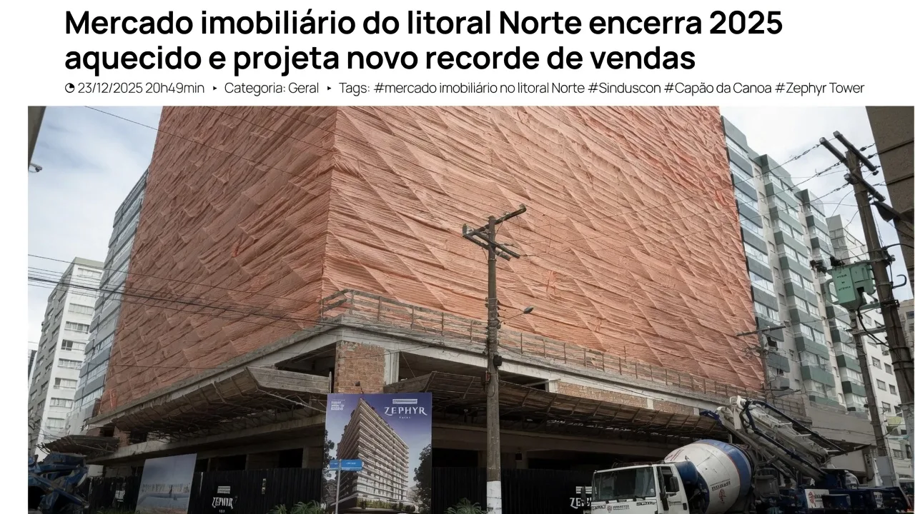 Notícia sobre interesse e valorização na região